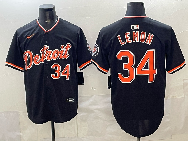 Men Detroit Tigers #34 Lemon black Nike 2026 MLB Jersey 0401003